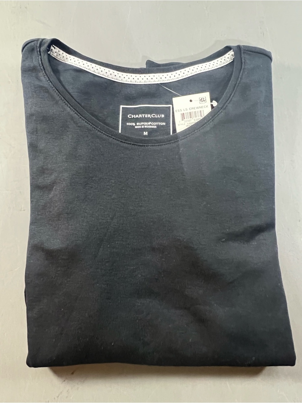 Charter Club Women’s Black Crewneck Shirt